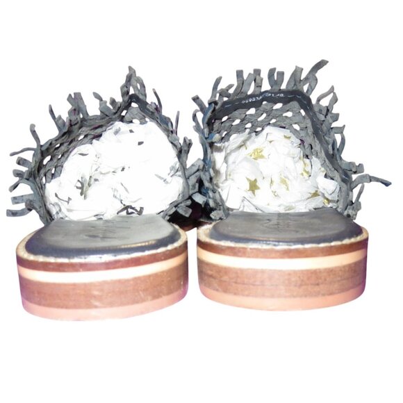 Free People Mirage Blue Woven Raffia Leather Mules Clogs Made in India 40 or 10 - Picture 3 of 7